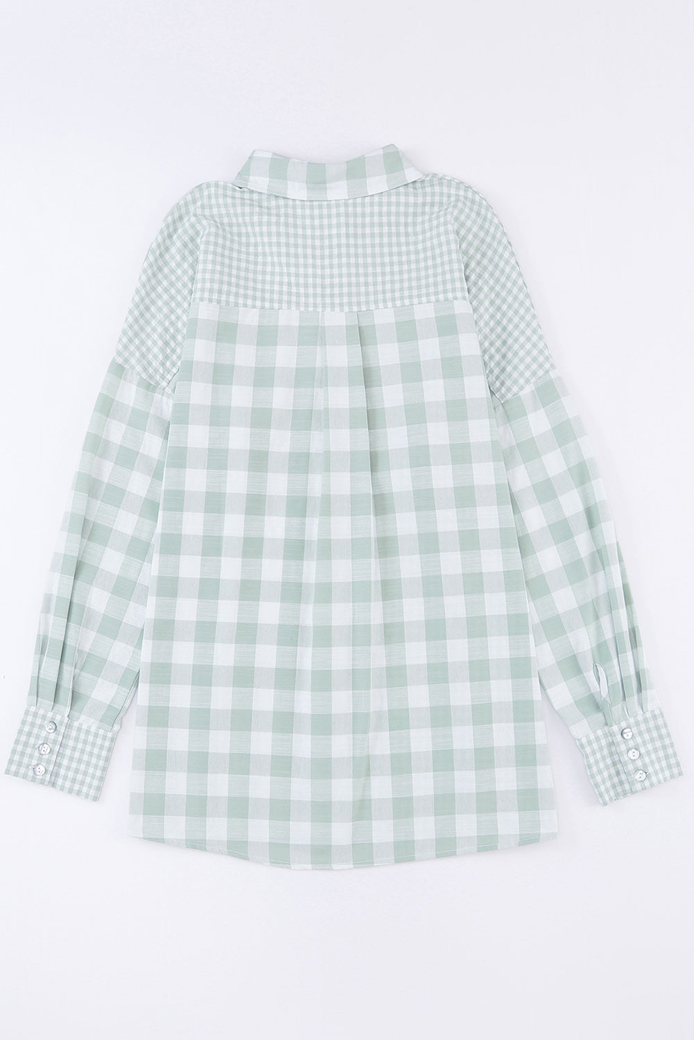 Pocketed Plaid Dropped Shoulder Shirt