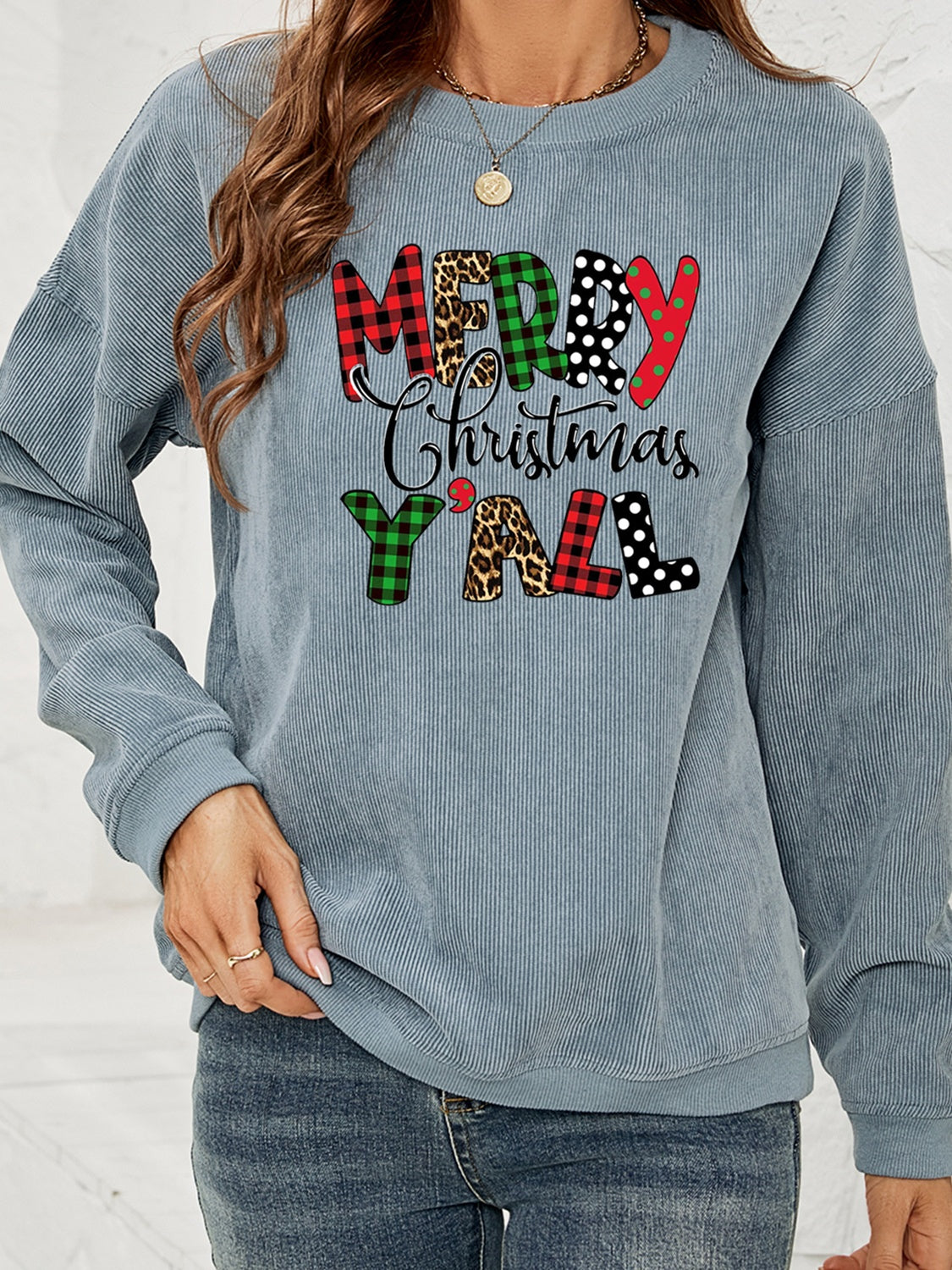 MERRY CHRISTMAS Y'ALL Graphic Sweatshirt